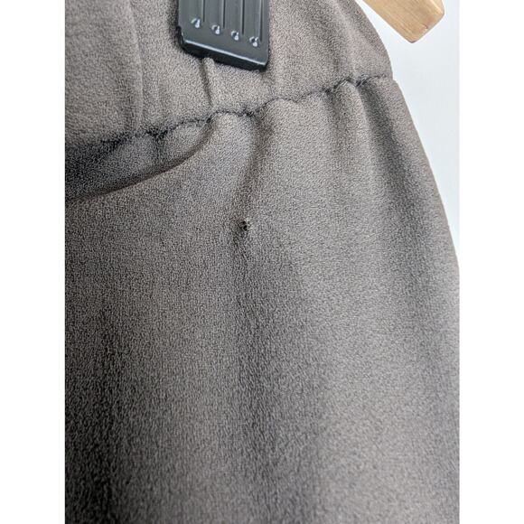 NWT Eileen Fisher Silk Georgette Crepe Crop Straight Leg Pant in Cobblestone - Picture 5 of 8